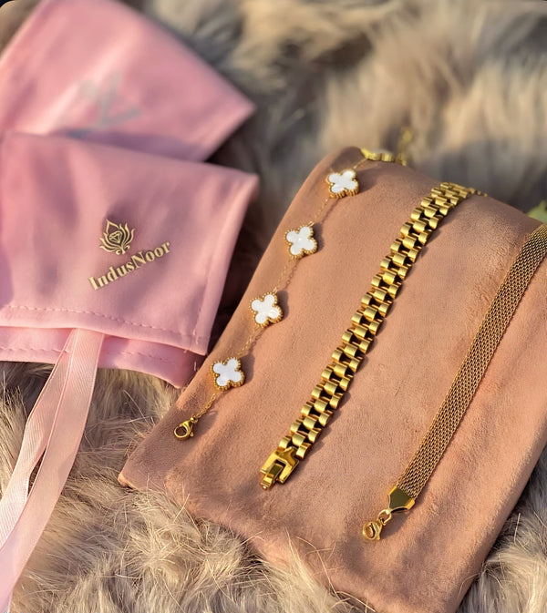 Stack of 3 Best Selling Bracelets Set – Stylish Jewellery | IndusNoor
