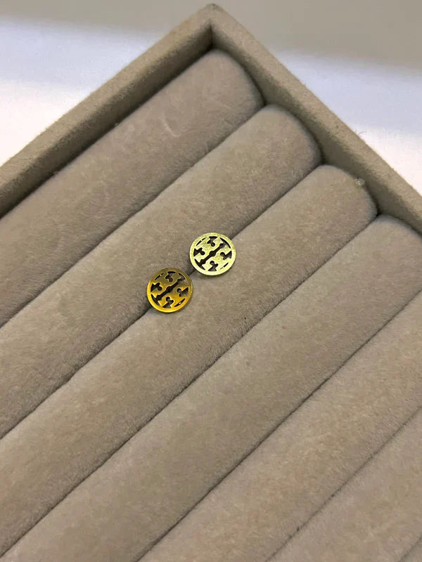 Moonlit Gold Blossom Studs