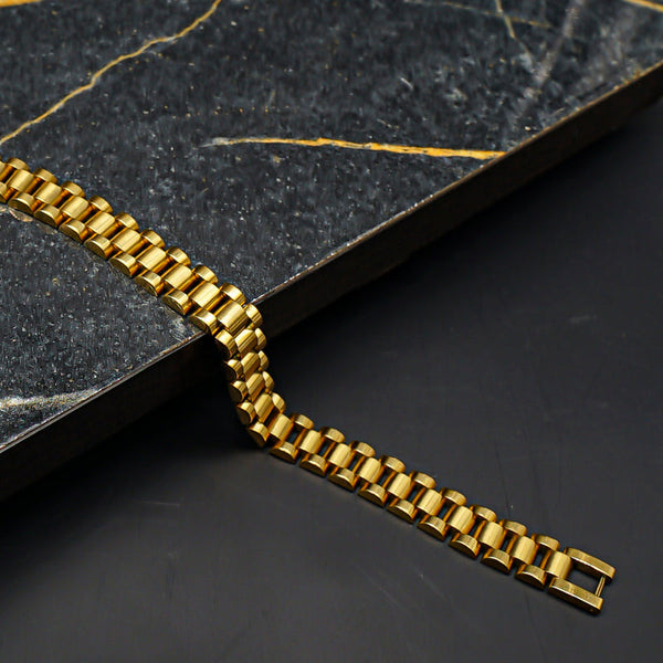 Gold Plated Cuban Link Bracelet – Stylish Jewellery | IndusNoor